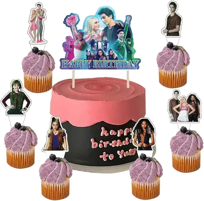 25PCS Zombies Cake Toppers Cupcake Toppers Cake Decorations, Birthday Party Supplies