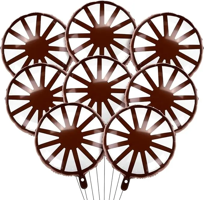 Outus 6 Pieces Western Party Balloons for Cowgirl Horseshoe Country Retro Western Birthday Party