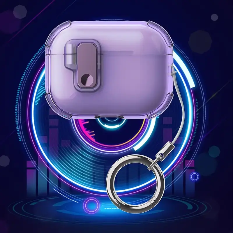 Airpods Transparent Case & Cleaning Kit (Purple)