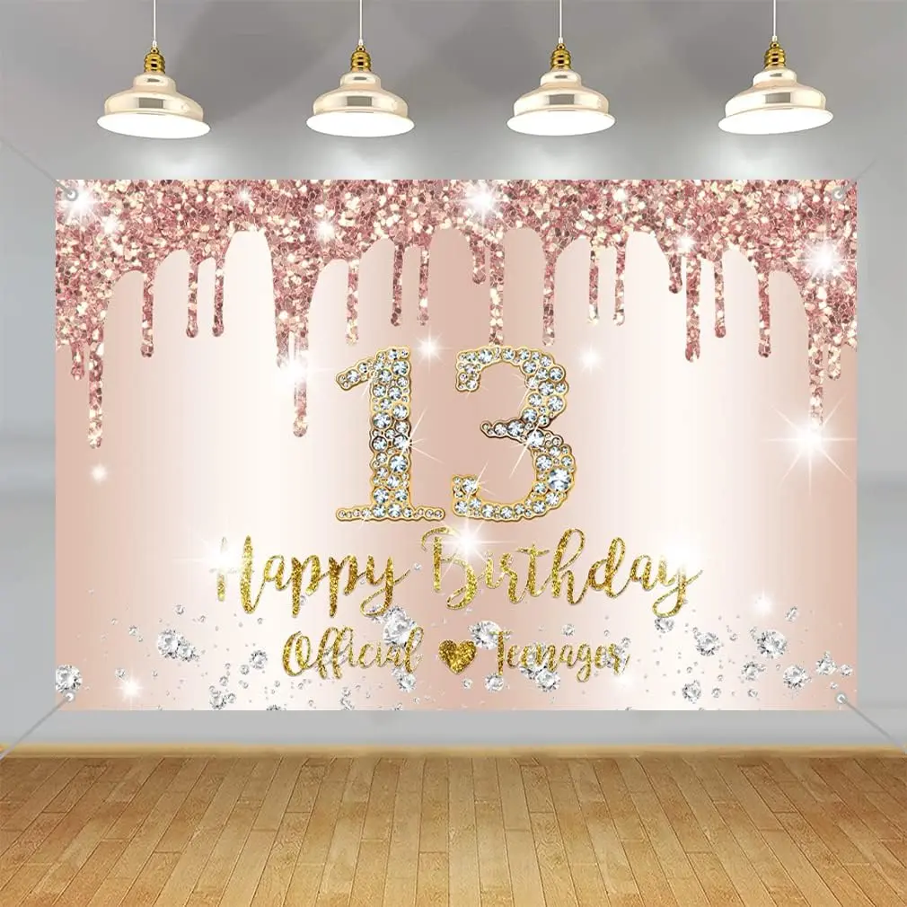 13th Birthday Banner Backdrop