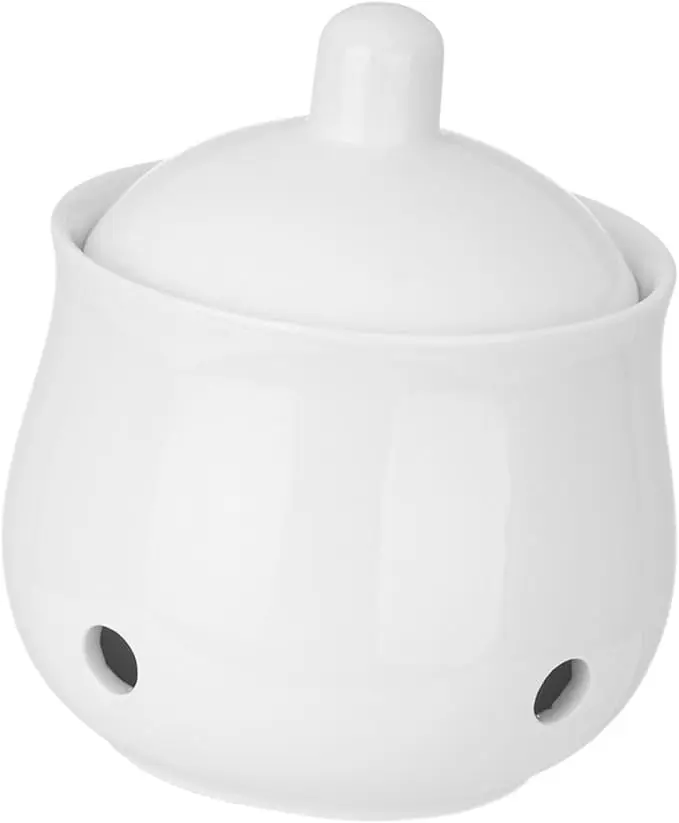 Leefasy Garlic Keeper with Lid Ventilated for Countertop for Household Home Kitchen