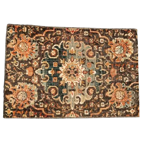 Area Rug - 2x3 ft Small Kitchen Rug for Entryway Mat, Oriental Non-Slip Non-Shedding Indoor Floor Carpet for Bathroom Sink Bedroom Living Room Coffee Table Hardwood Floors