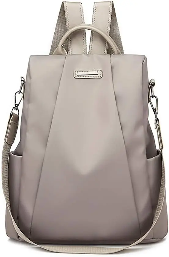Convertible Purse Backpack Travel Bag Anti-Theft Oxford Cloth Khaki