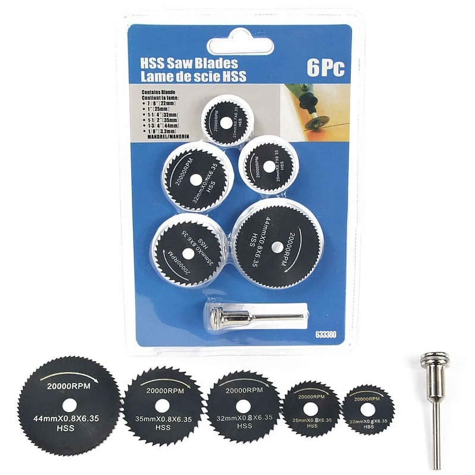 6pcs HSS Circular Saw Cutter Mini Rotary Drill Cutting Tools For Metal Wood