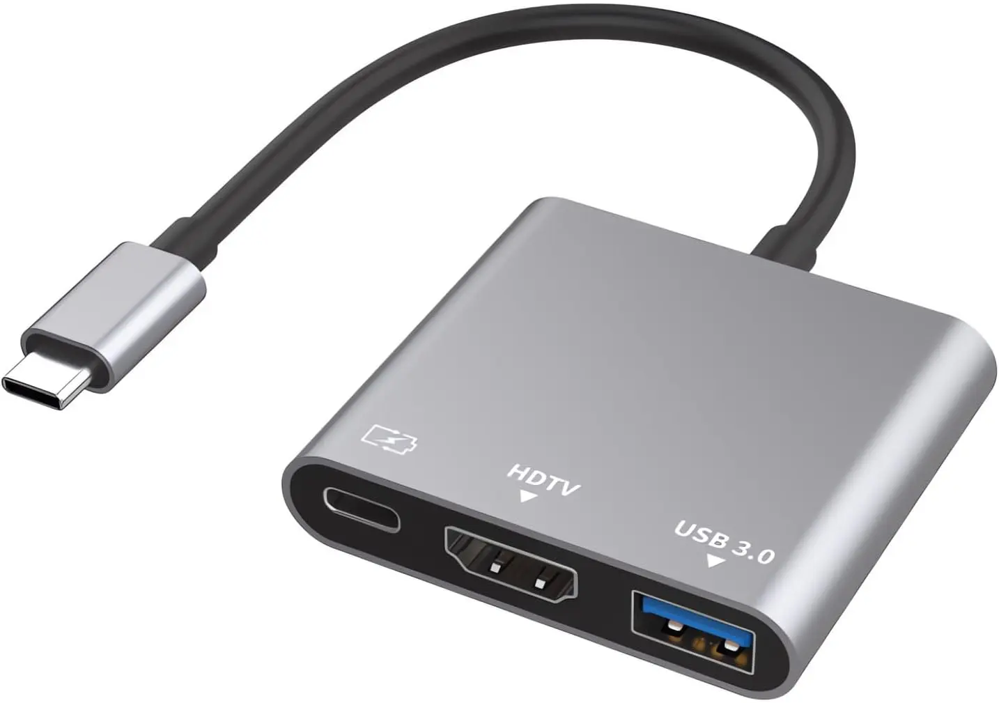 USB C to HDMI Adapter, Type-C to 4K HDMI Multiple Adapter with USB C Fast Charging Port & USB 3.0 Port, 3 in1 USB C HUB