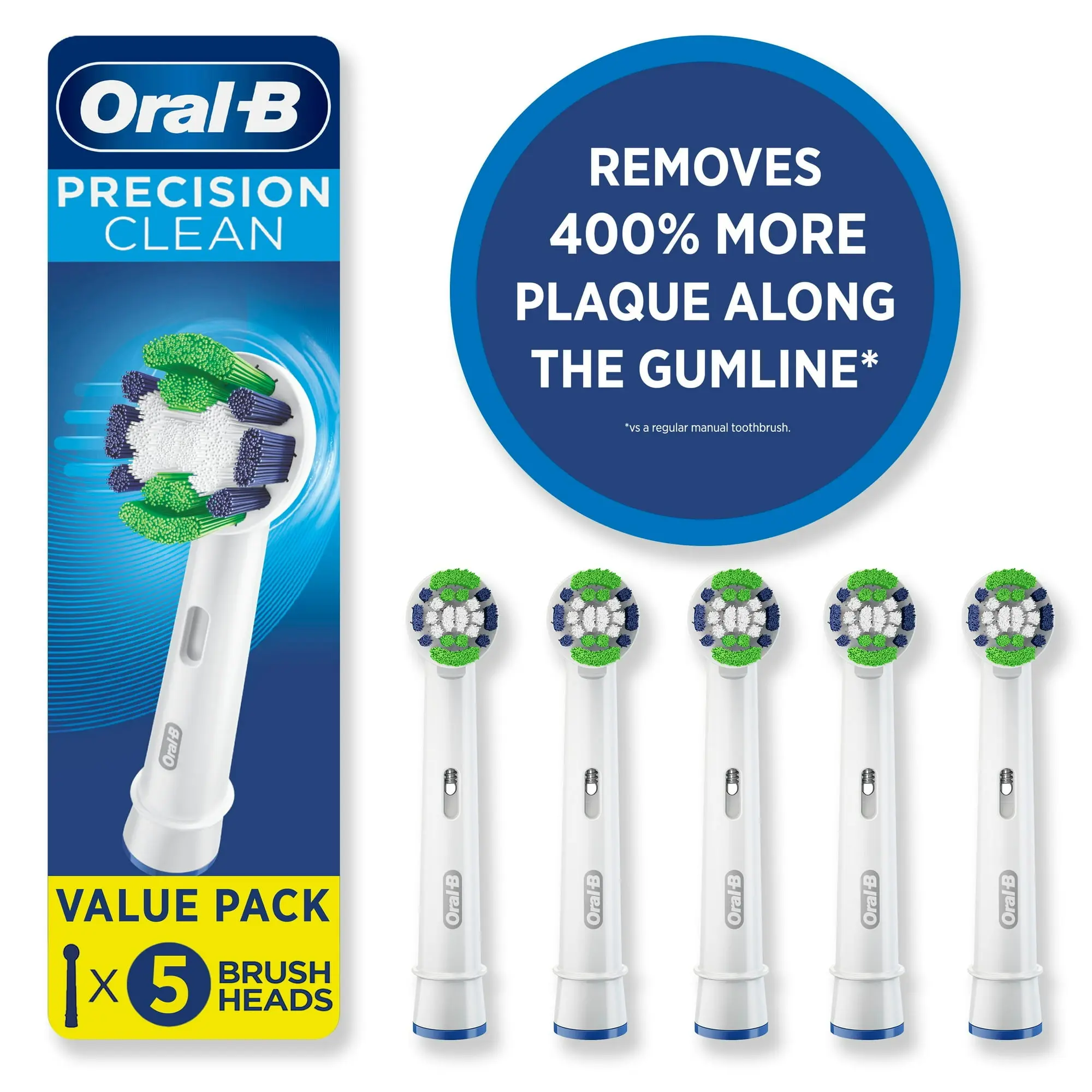 Oral-B Precision Clean Replacement Electric Toothbrush Head, 5 Count