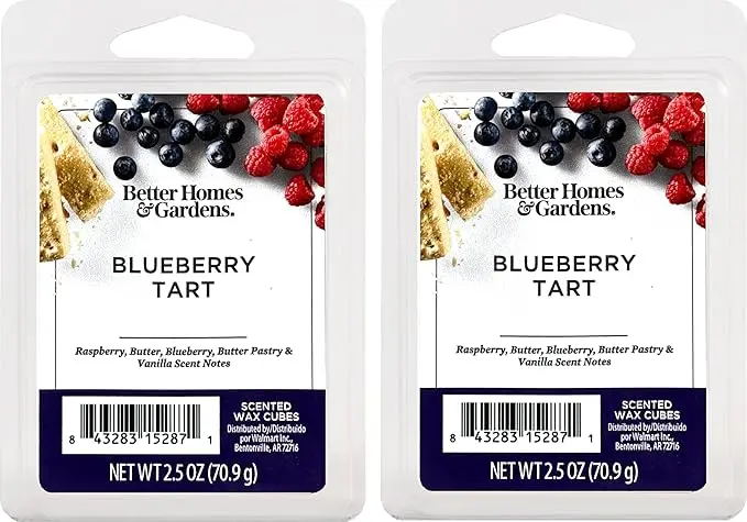 Better Homes & Gardens Scented Wax Cubes 2.5oz 2-Pack (Blueberry Tart)