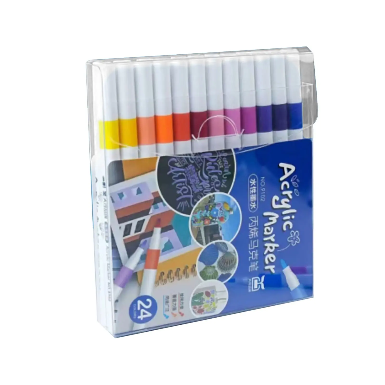 Acrylic Marker Set Student Multi-colored Acrylic Paint Pen Hand-painted DIY Color Marker 24 SET