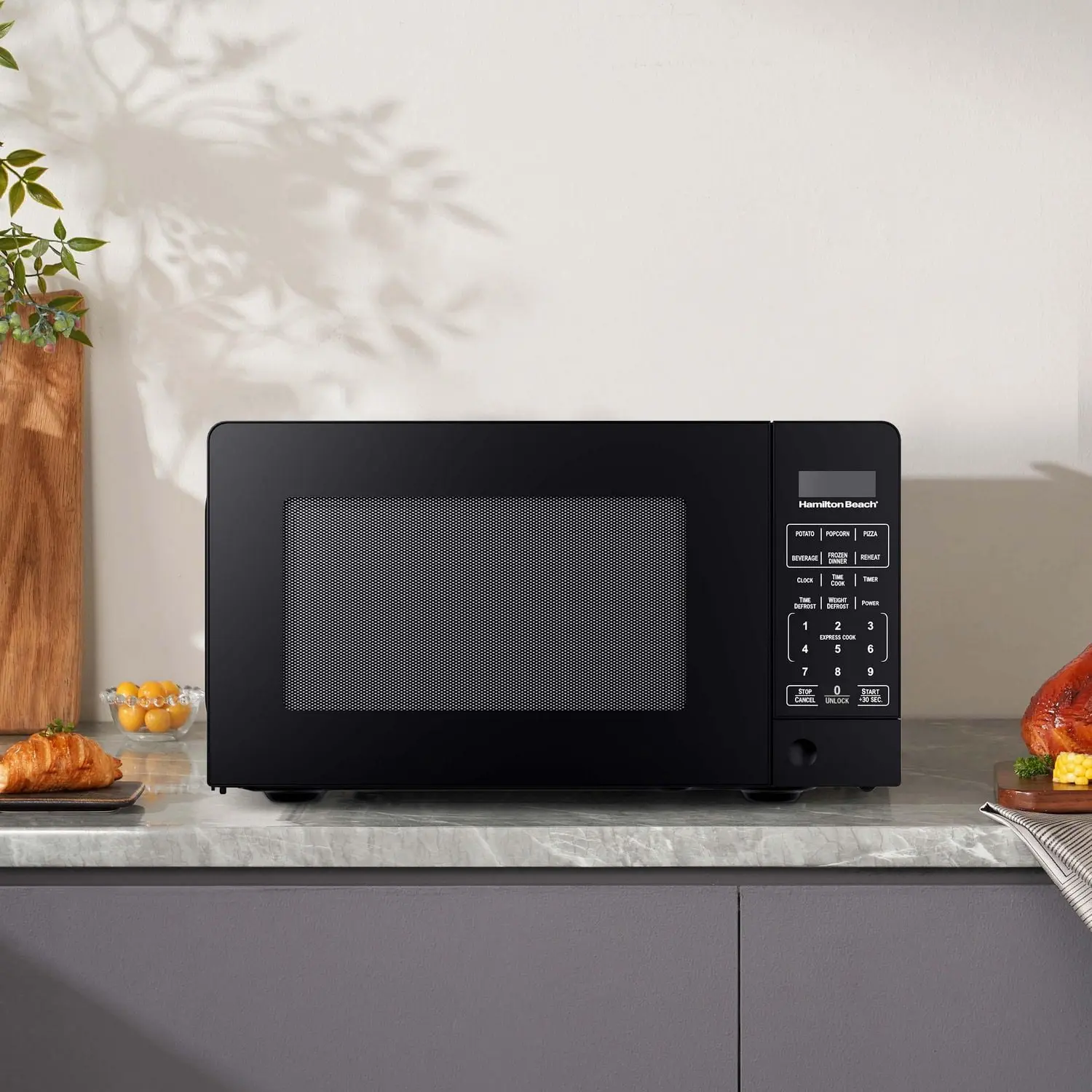 Hamilton Beach 0.7 cu ft 700W Compact Size Microwave with Child Safety Lock