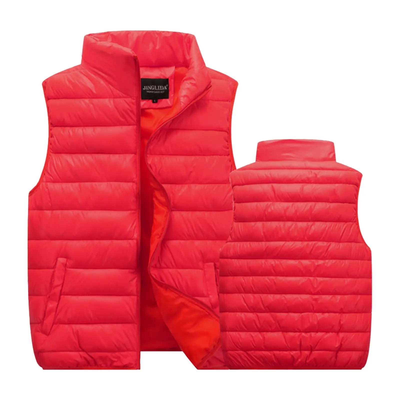 JINGLIDA Red Winter Down Vest (3XL)