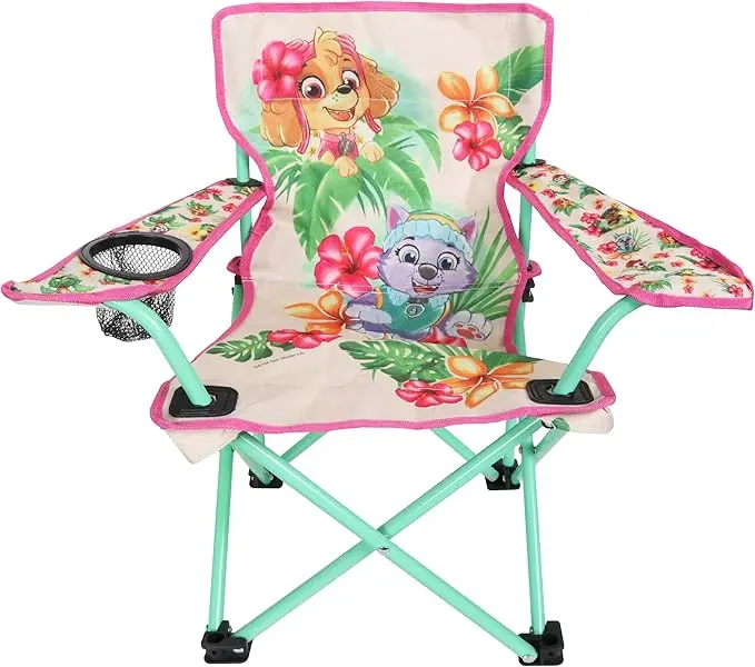 Paw Patrol Kids Camp Chair, Outdoor Chair for Kids with Cup Holder