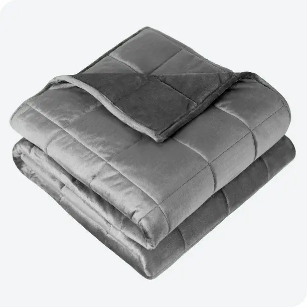 Bare Home 7 lbs Weighted Blanket for Kids - 40" x 60" - Minky Fleece, Gray