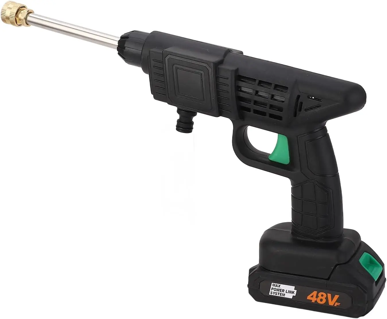 Cleaning Gun, Cordless Pressure Washer, 90 Bar 590.6inch Range Portable Power Cleaner with 2 Nozzle & Filter 400W Battery Operated Handheld High Pressure Power Washer Car Washer Gun for Home