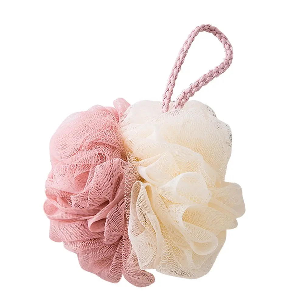 Pink White Loofah Bath Ball Duel Colors Bath Tubs Towel Scrubber