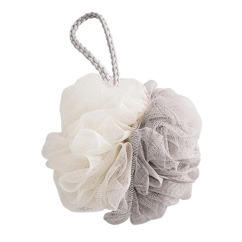 Grey White Bath Ball Duel Colors Bath Tubs Towel Scrubber