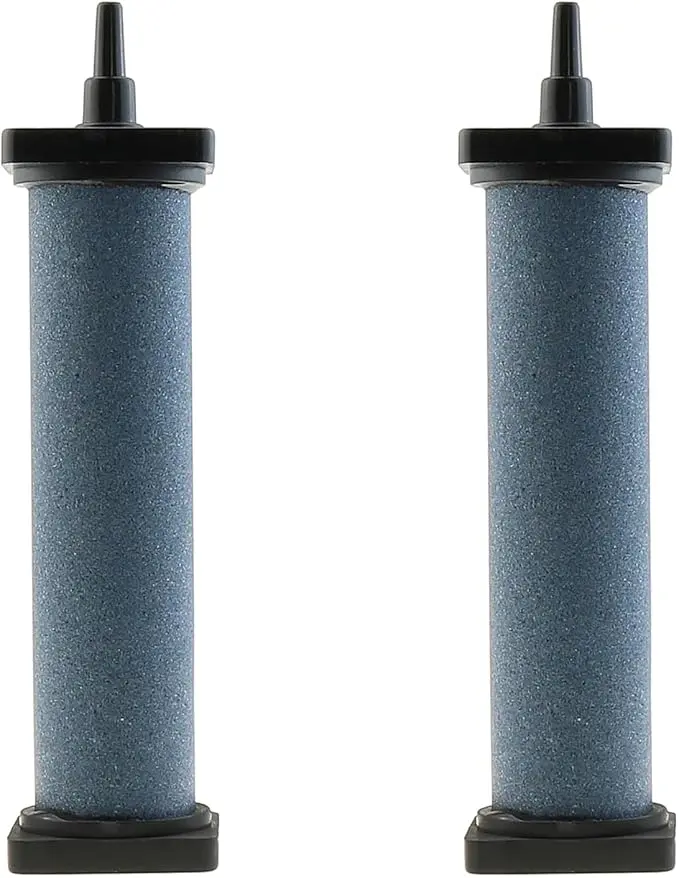 2PCS 5.3x1.2inch Airstone Cylinder Bubbler Fish Tank Airstone Oxygenated Aquarium Suitable for Hydroponic Systems Pond Aquariums Fish Tank