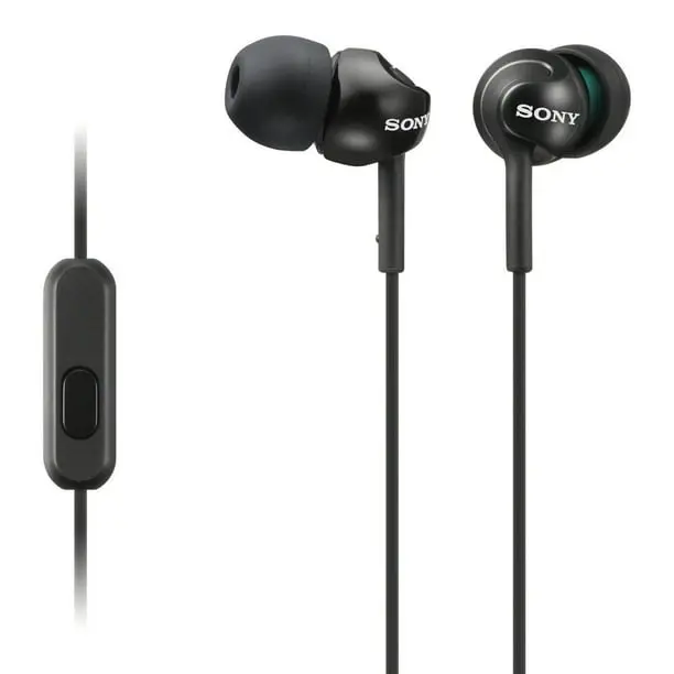 SONY MDR-EX110AP Wired Stereo Headphones For Smartphones Black