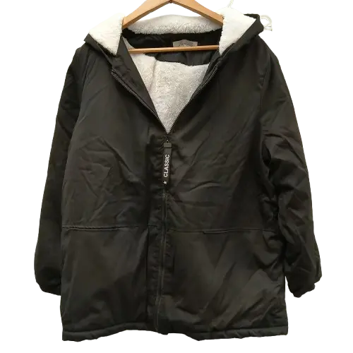 Jerwoily Fashion Classic DESING Black Winter Jacket (3XL)