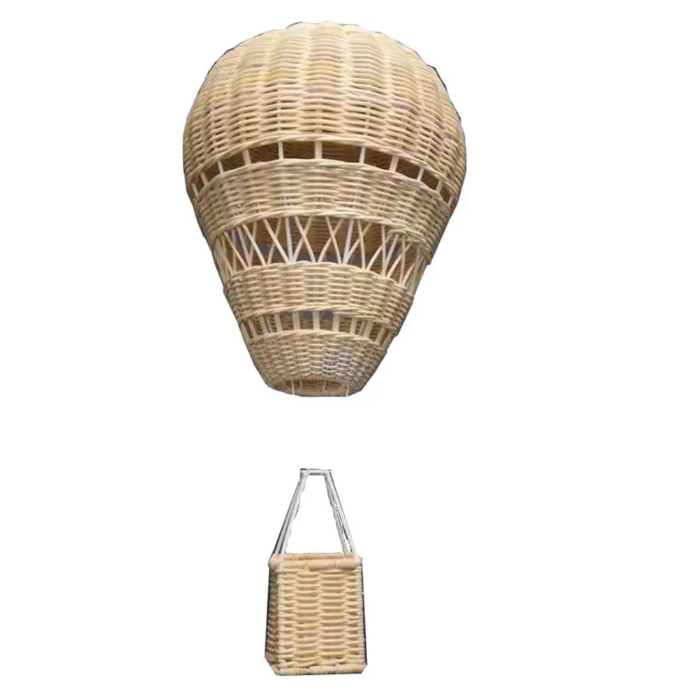 Rustic Rattan Hot Air Balloon Travels Christmas Air Balloon Decoration