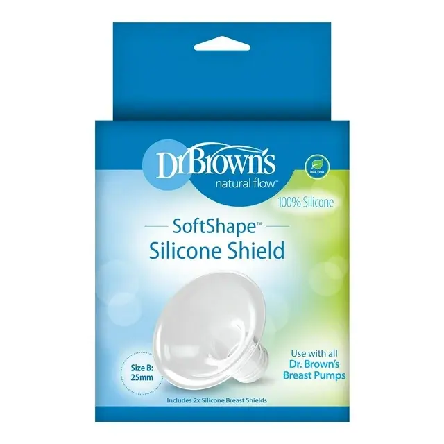 Dr. Brown's SoftShape Silicone Nipple Shields - 25mm, Size B - 2-Pack