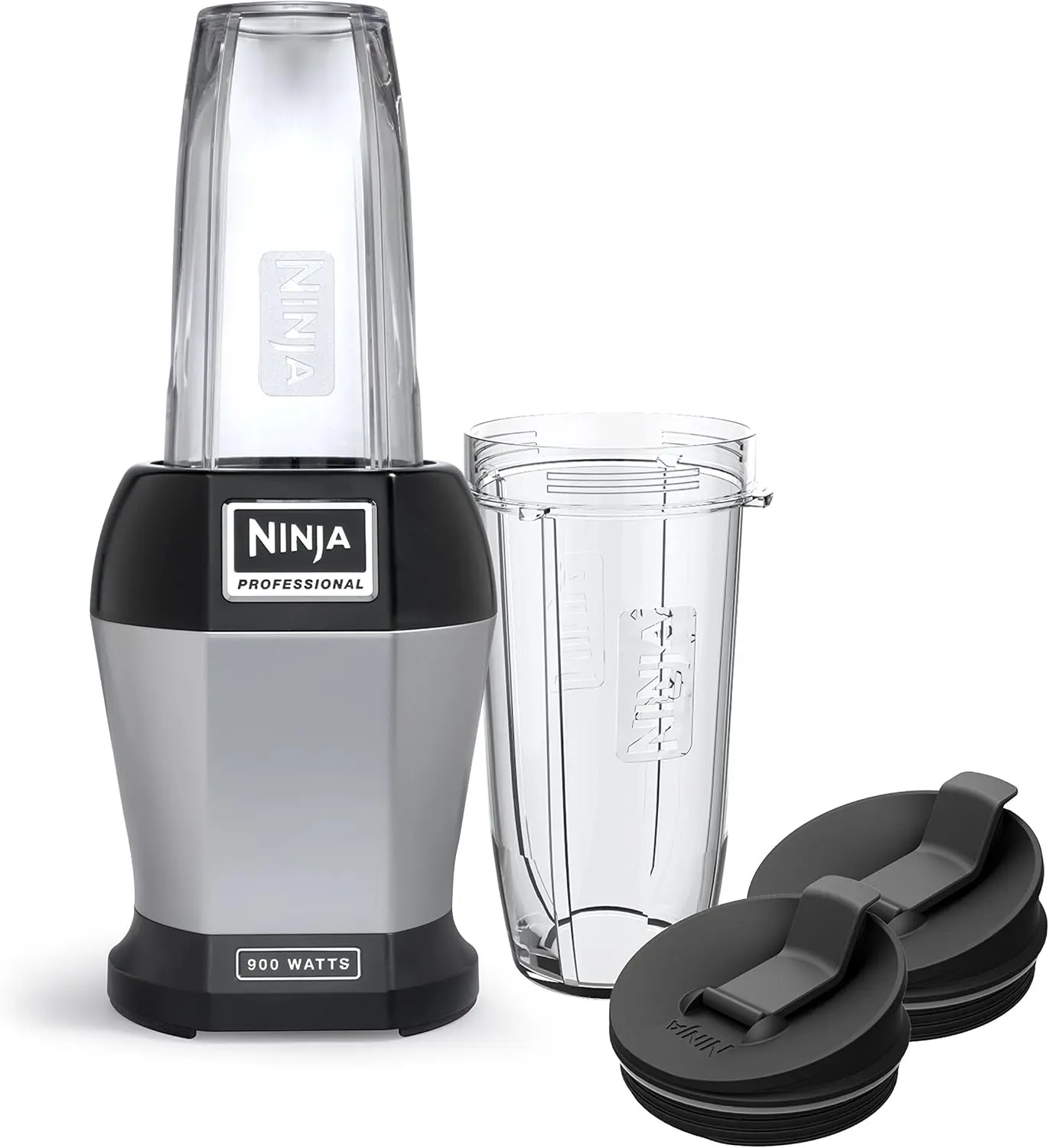 Nutri Ninja BL450C, Nutri Pro Personal Blender For Juices, Shakes & Smoothies, 18 and 24 Oz cups, Black/Silver, 900W