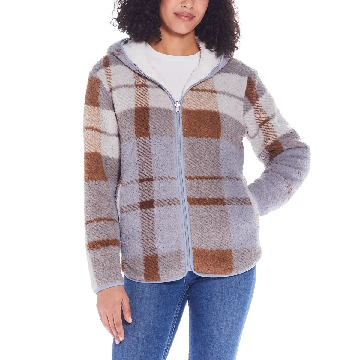 Weatherproof Hooded Fleece Reversible Zipper Jacket (S/P)