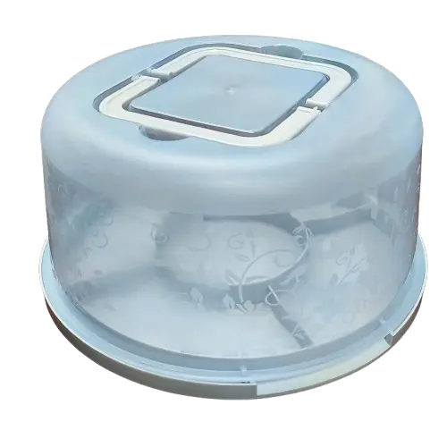 Round Transparent Cake Holder Tray, Cake Carrier Holder with Lid *Broken Latch