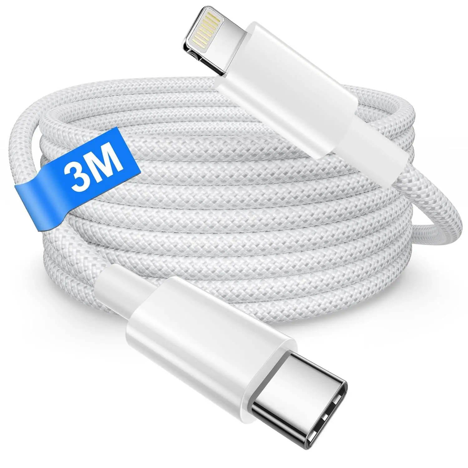 USB C to Lightning Cable Braided, 8ft
