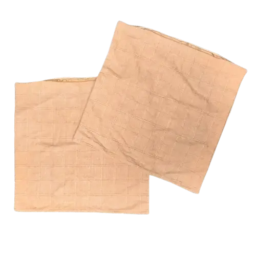 Decorative Burlap Linen Throw Pillow Covers Modern Farmhouse Pillowcase Rustic Woven Textured Cushion Cover for Sofa Couch Bed 20x20 Inch (Pack of 2)