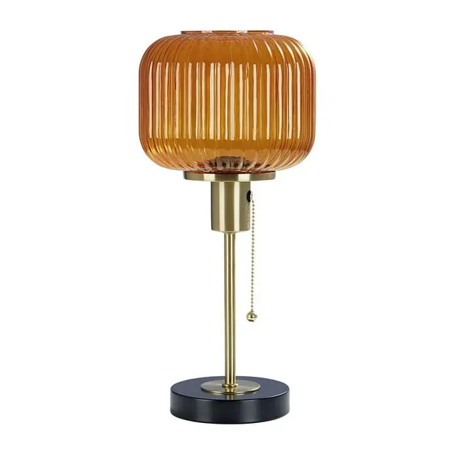 HOMETRENDS Table Lamp, 16 in., black/brass *MISSING LAMP SHADE