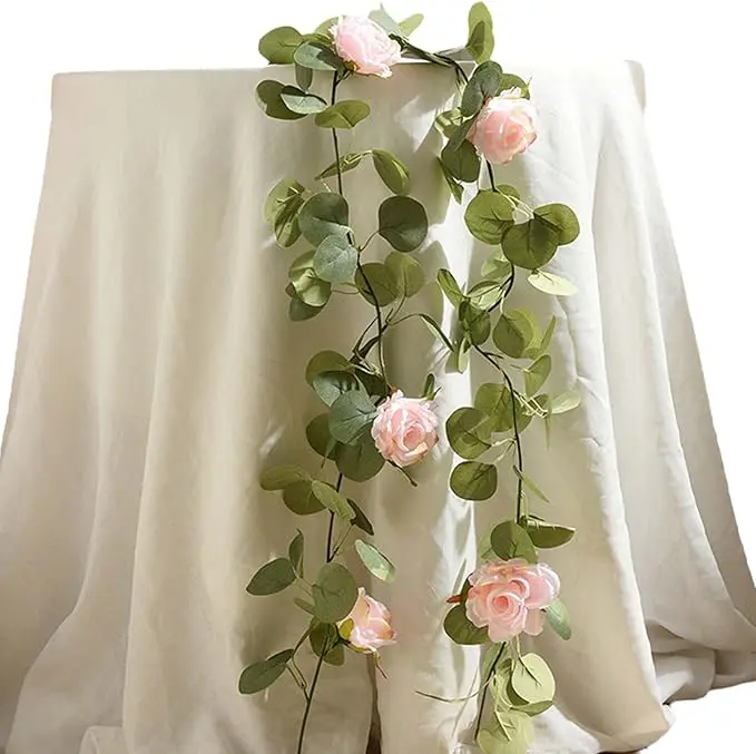 Rose & Greenery Garland Artificial