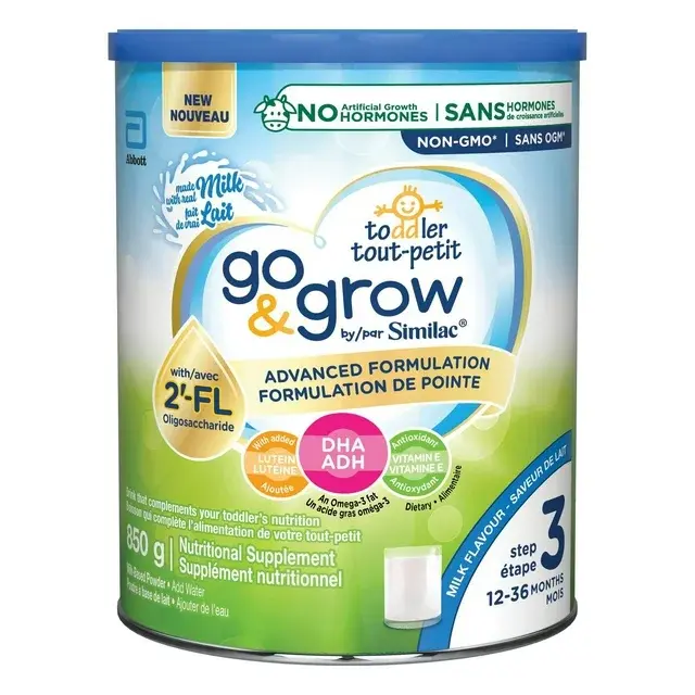 Similac Go & Grow Step 3 Toddler Drink with 2'-FL. Immune Support Innovation: 2'-FL, Powder, 12-36 Months, Milk Flavour