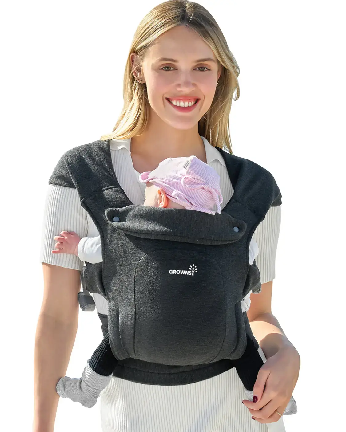 GROWNSY Ergonomic Baby Carrier with Head Support – Newborn to Toddler