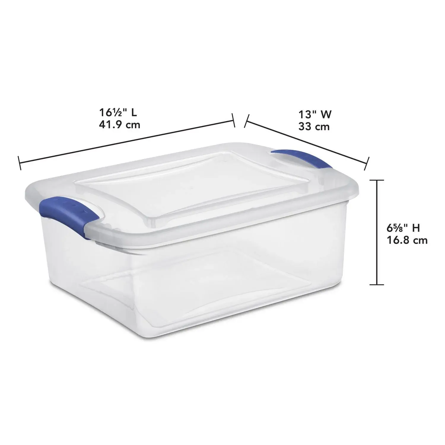 Sterilite 14L Latch Box- Blue, 14 L Latch Box