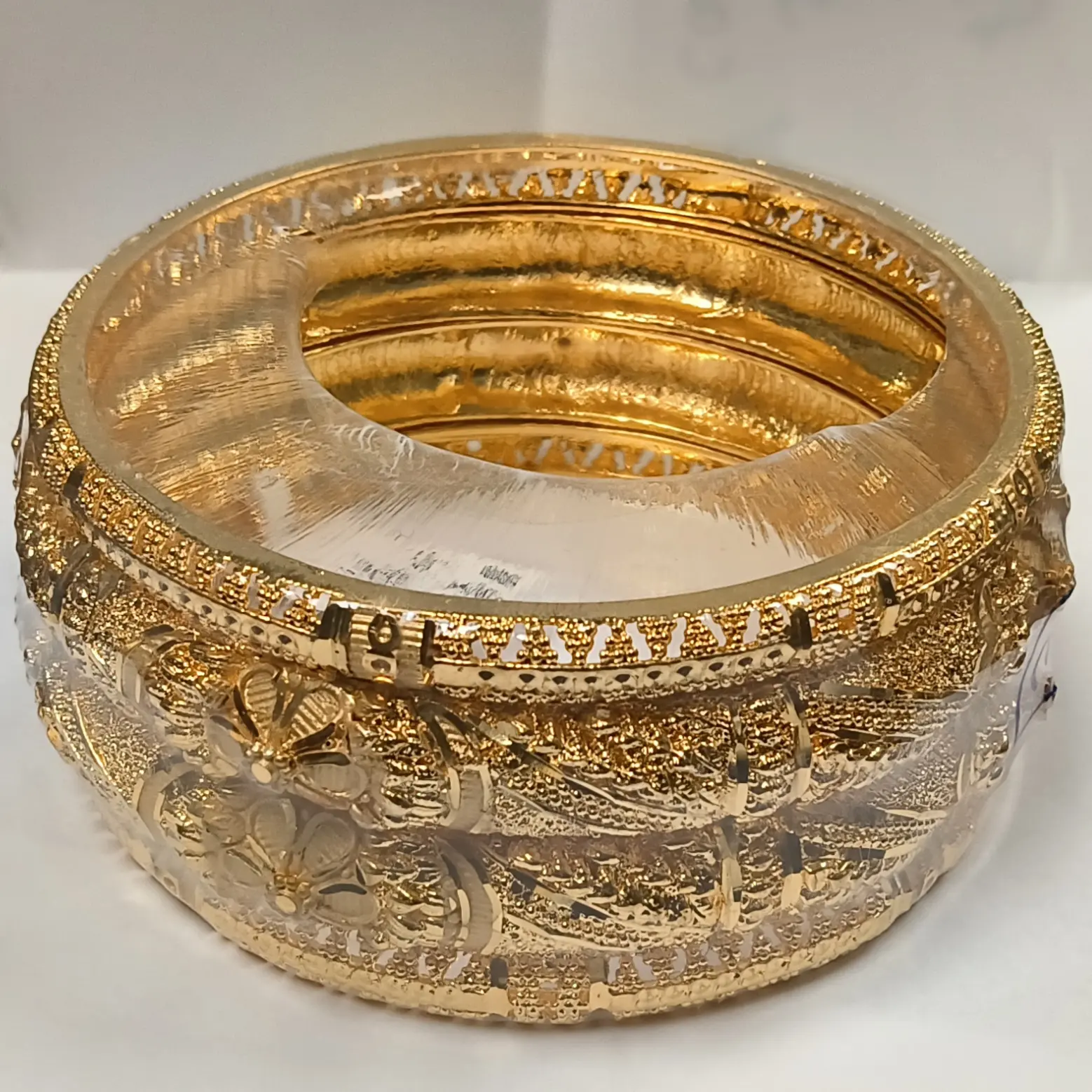Gold plated 4 Set Bangles (Size: 2.8")
