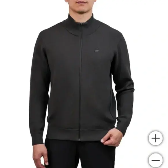 United Colors of Benetton Men's Full Zip Jacket Grey (XL)