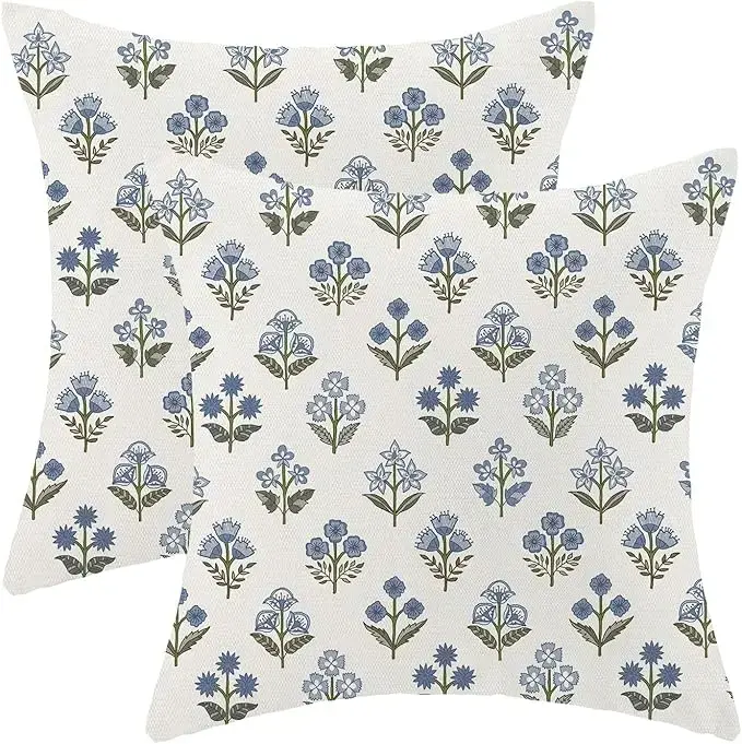 Navy Blue Pillow Covers 22 x 22 Inch Set of 2