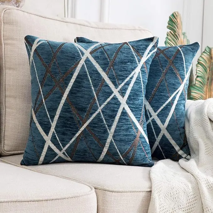 MIULEE Blue Pillow Cover 18x18" *1 Cover Missing*