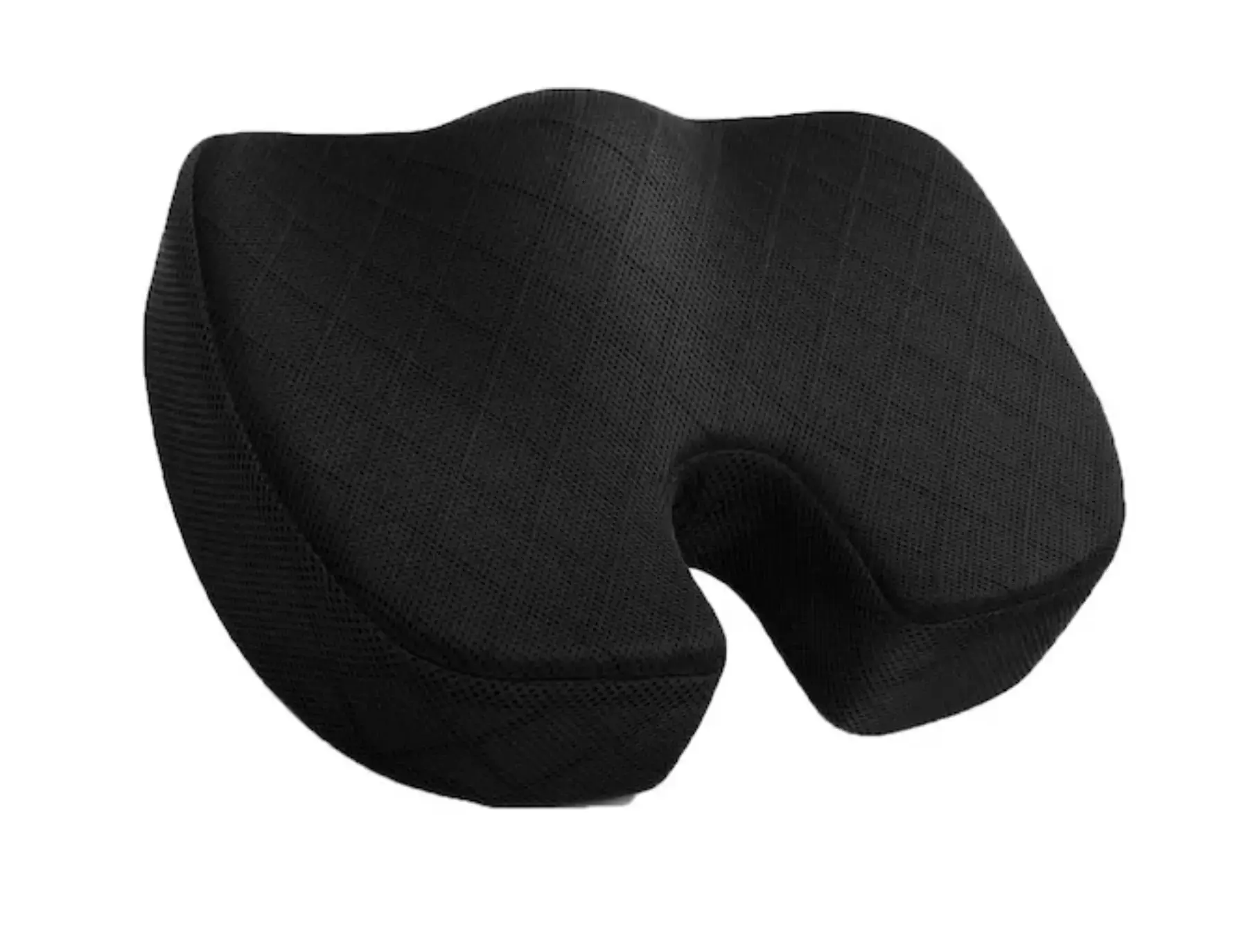 Afoxsos Premium Black Solid Convenient Chair Pad (Set of 1)