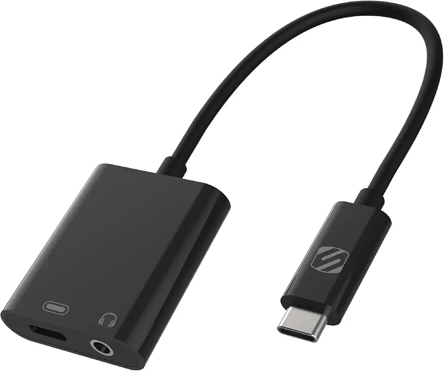 Scosche Strikeline Audio Adapter with Charge Port for USB-C Devices