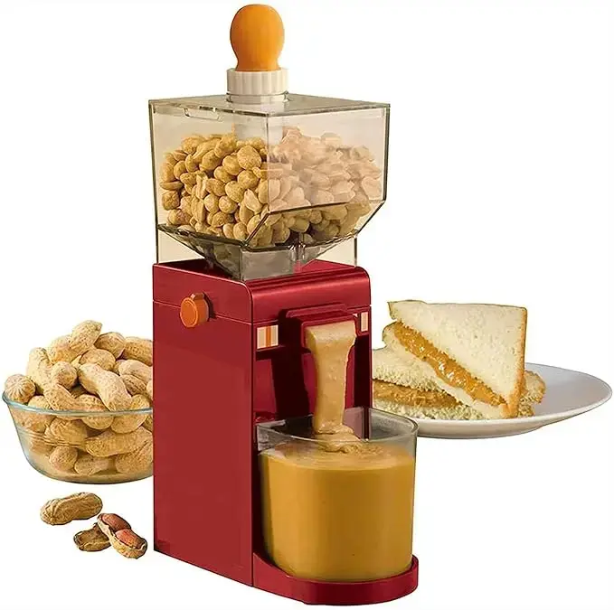 Electric Peanut Butter Maker Machine, Mini Peanut Butter Machine, Small Cooking Grinder, Electric Grain Grinder with Non-Slip Base, for Home Kitchen Commercial Use