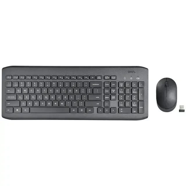 onn. Wireless 104 Keys Full Keyboard and 5-Button Mouse