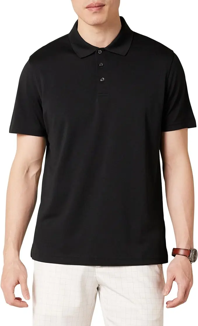 Men's Black Lightweight Polo Shirt (US L, EU 52/115)