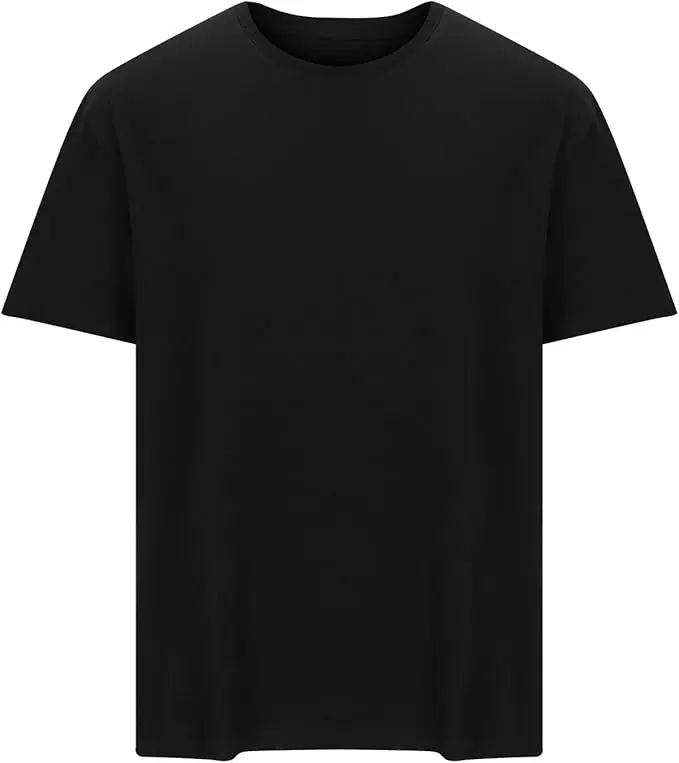 Black Plain T-Shirt (5XL)