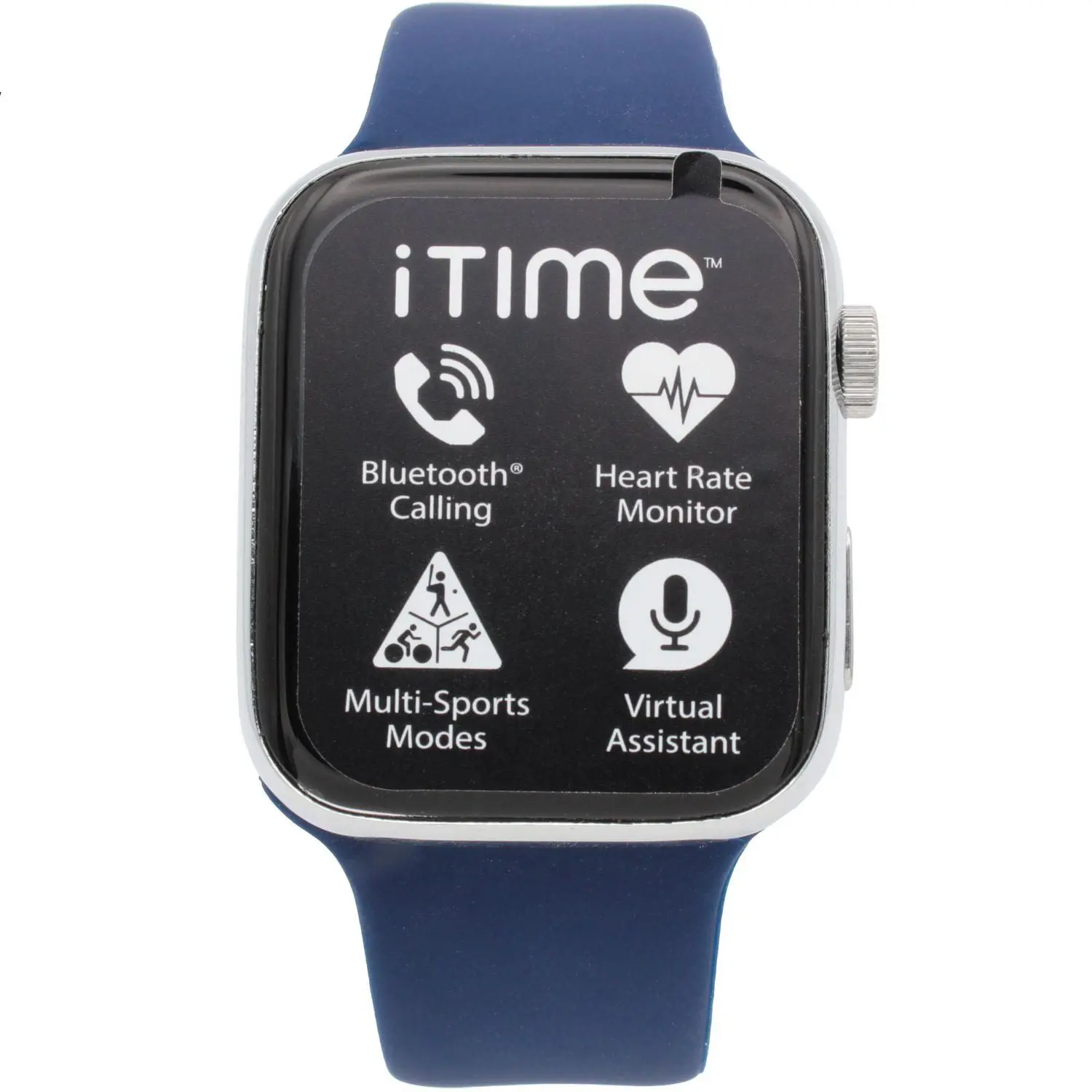 iTIME Bluetooth Calling IOS/Android Compatible Smartwatch (Dark Blue)