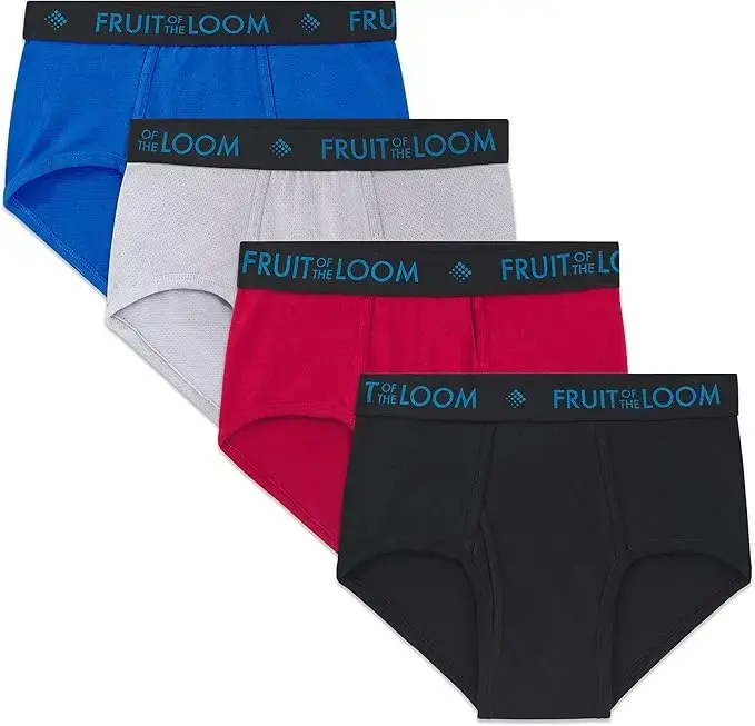 Fruit of the Loom Mens 4PK Breathable Assorted Briefs S/P