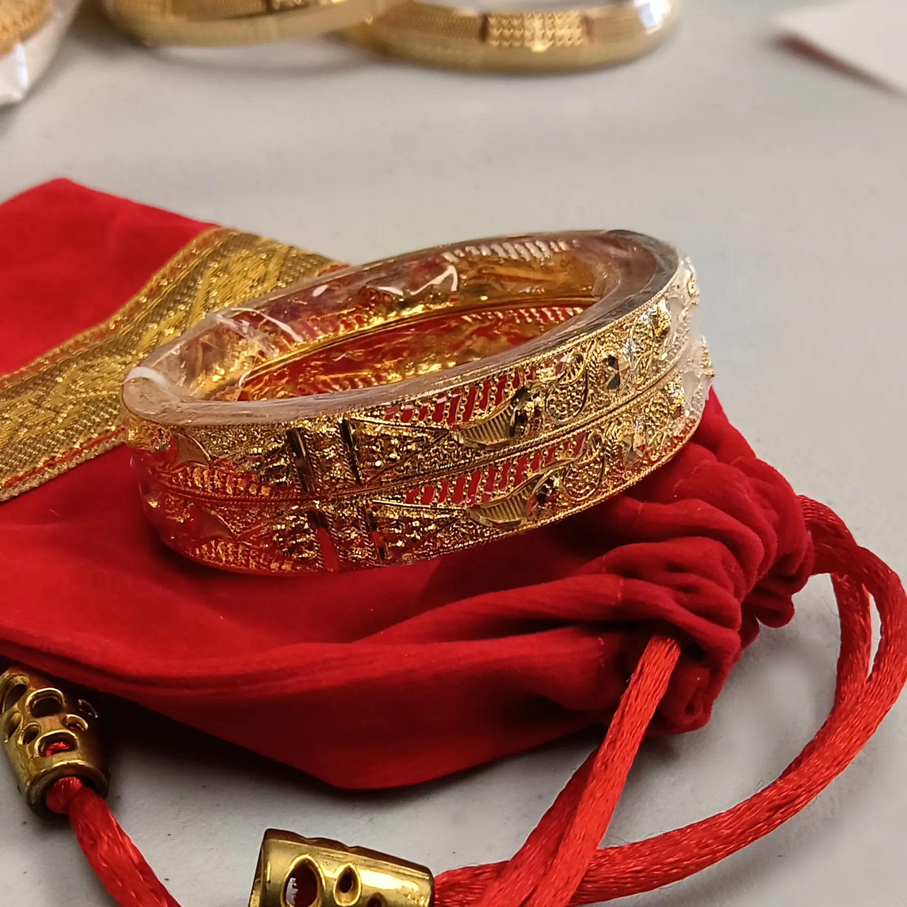 Baby Cuff Gold Plated 2Pc Bangles (Kids Size 2.0)