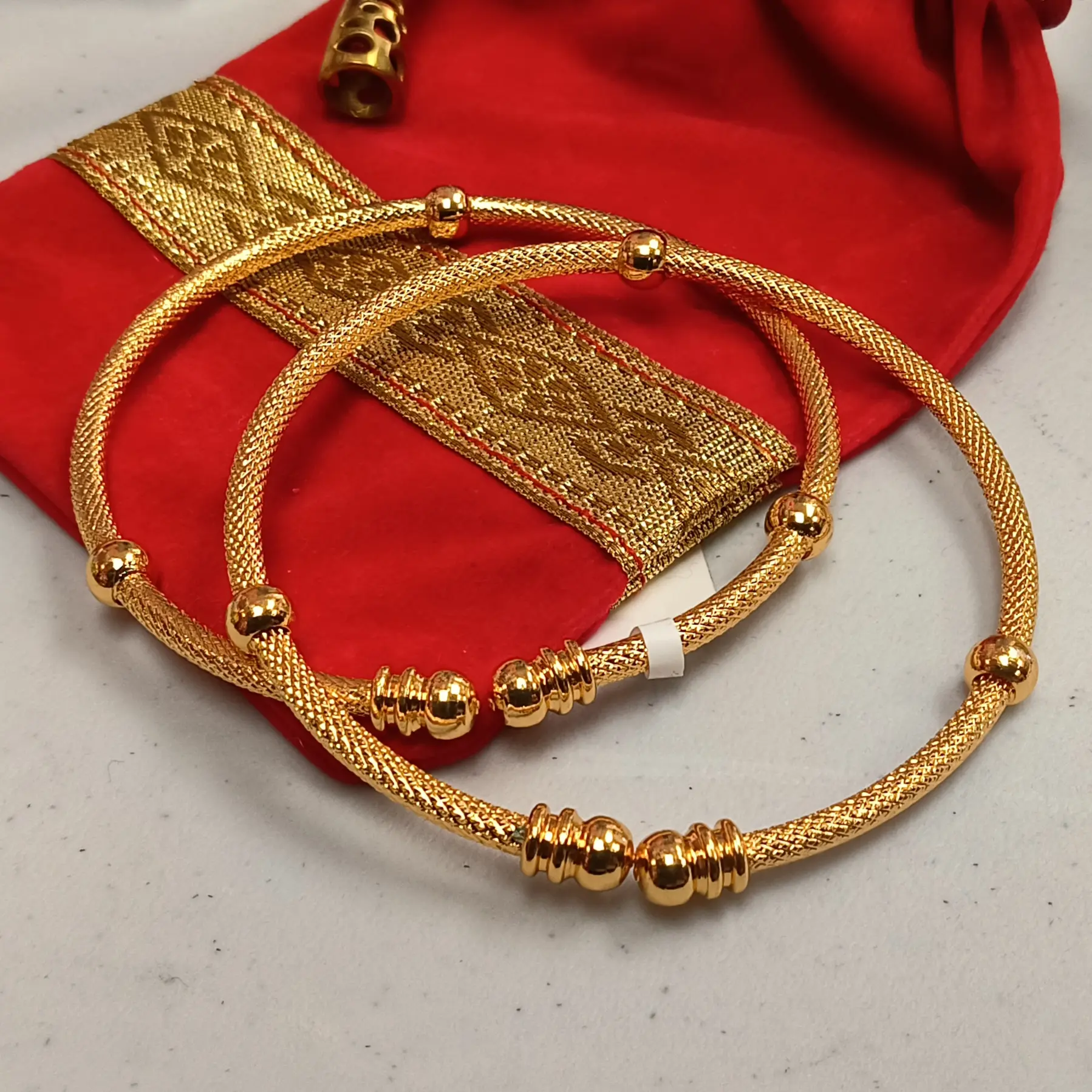 Gilded Gold Plated Bangles (Size 2.6")