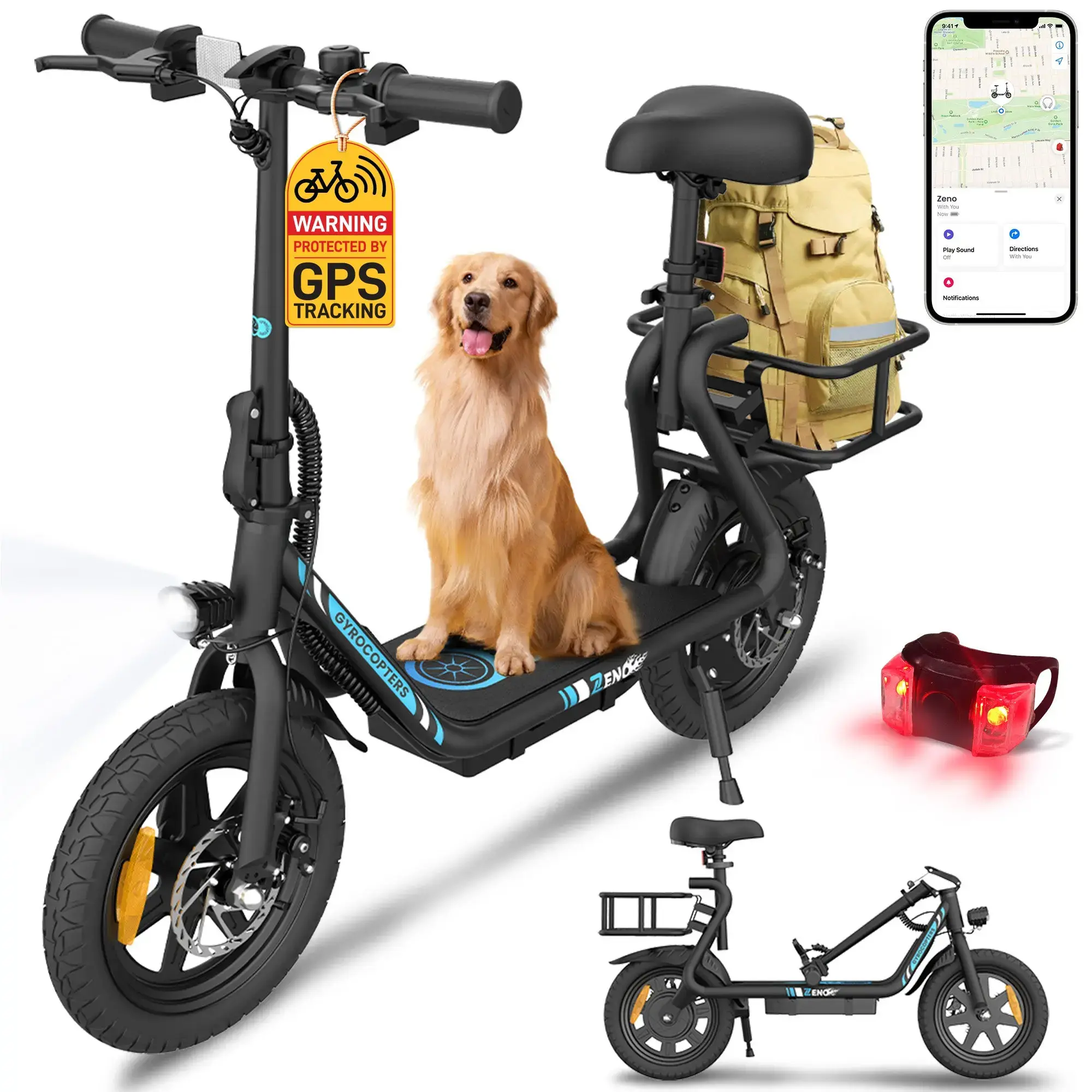 Gyrocopters Zeno Electric Scooter | 500W Peak Motor | 25km/h Speed