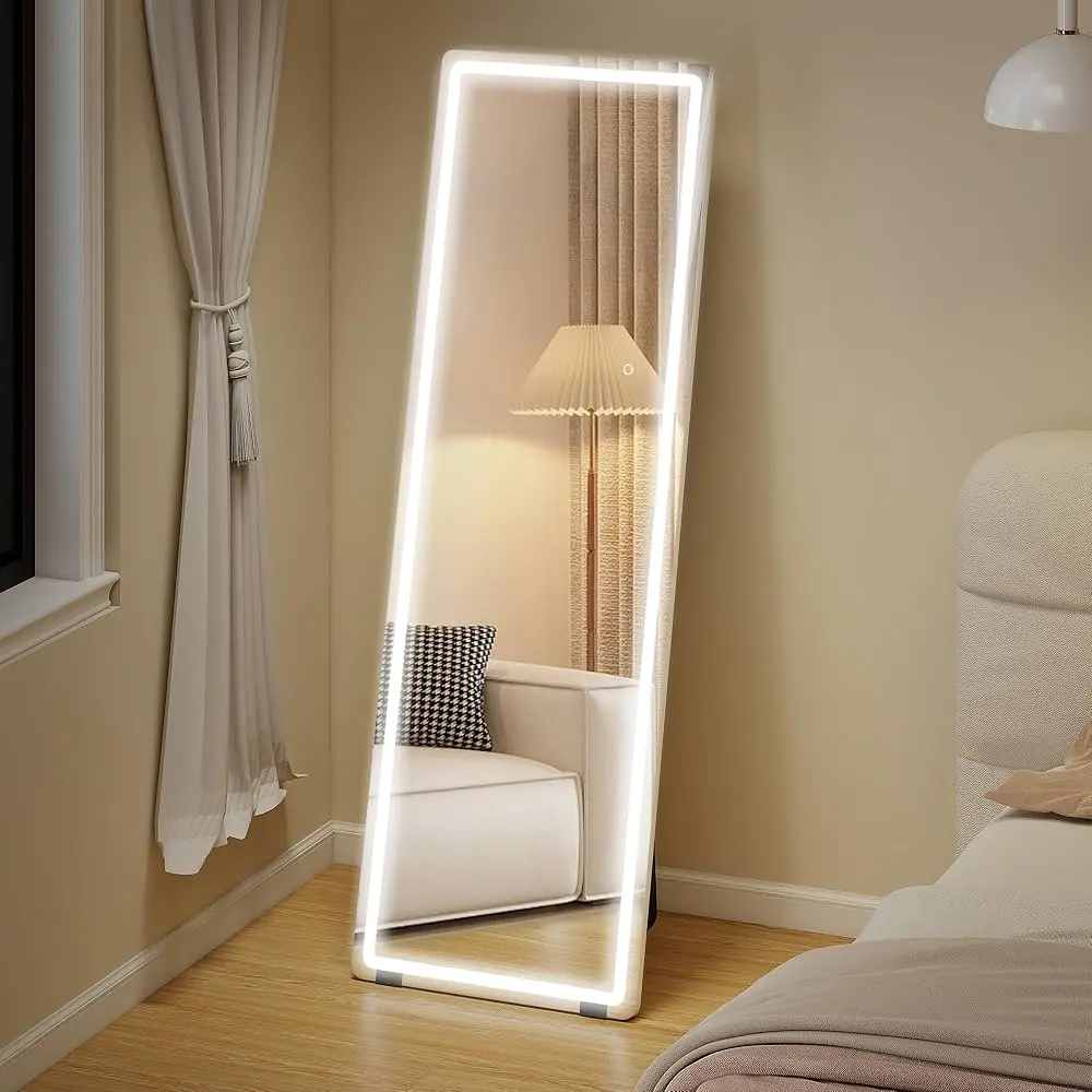 HOMCOM LED Full Length Mirror - 3 Light Settings